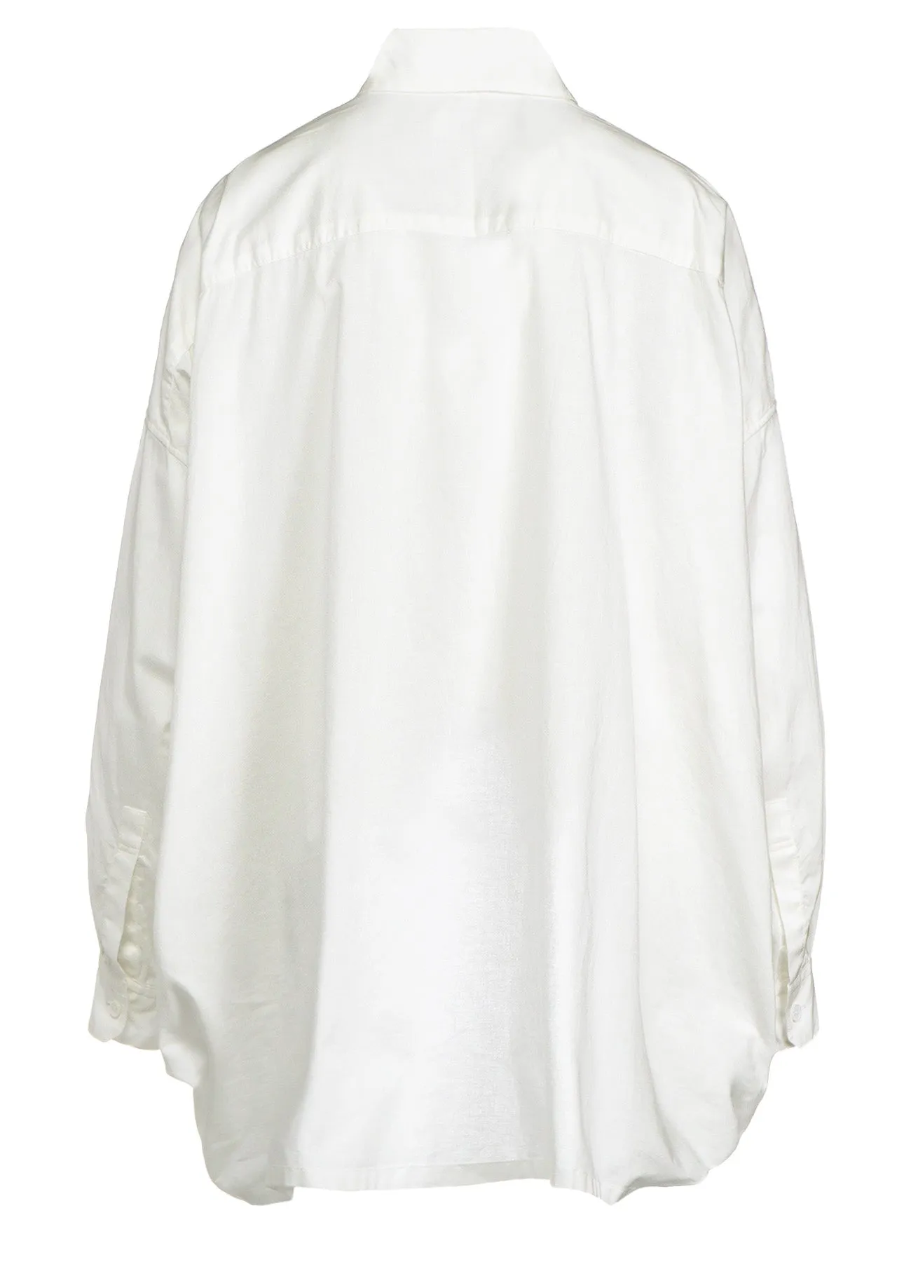 [Y's BORN PRODUCT] THIN COTTON TWILL DOUBLE FRONT OVERSIZED SHIRT