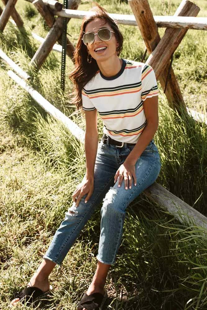 Zoe Striped Tee