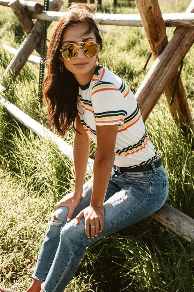 Zoe Striped Tee